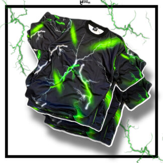 Neon thunder printed t-shirt